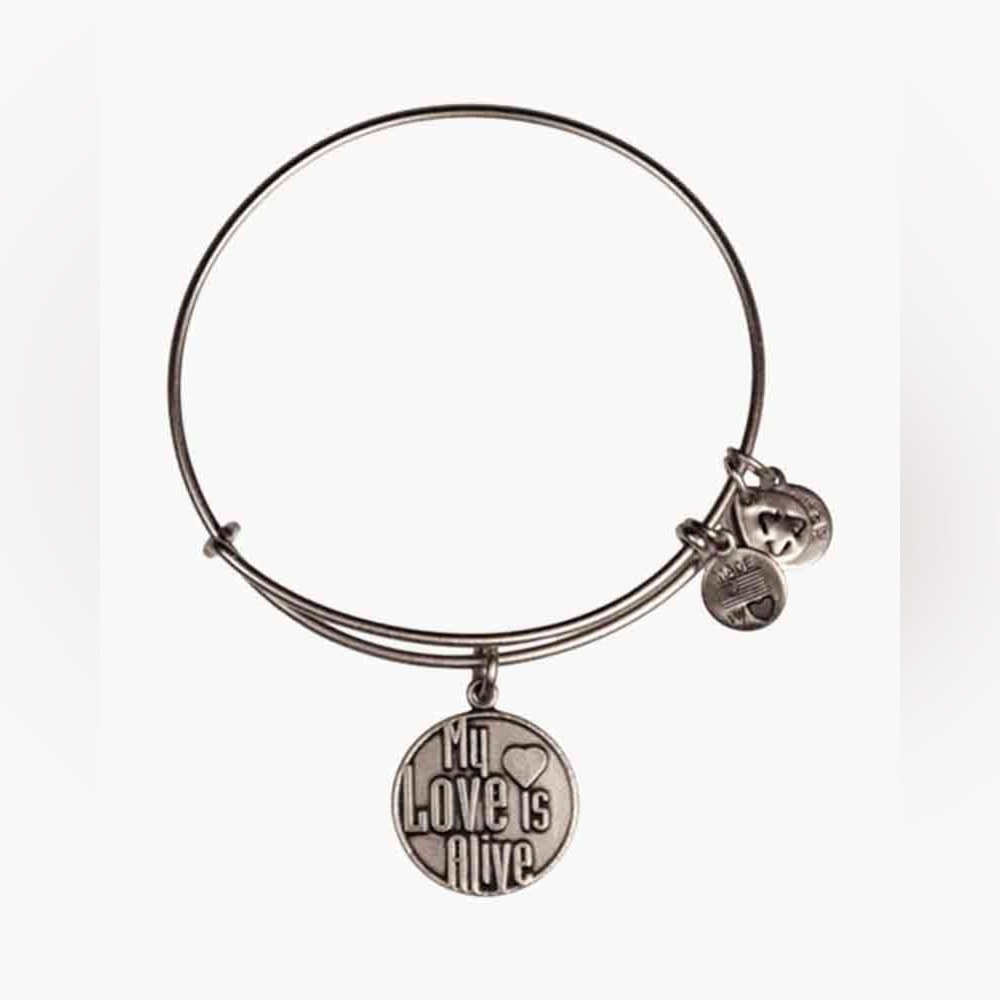 Alex and Ani My Love Is Alive Charm Bangle in Silver
